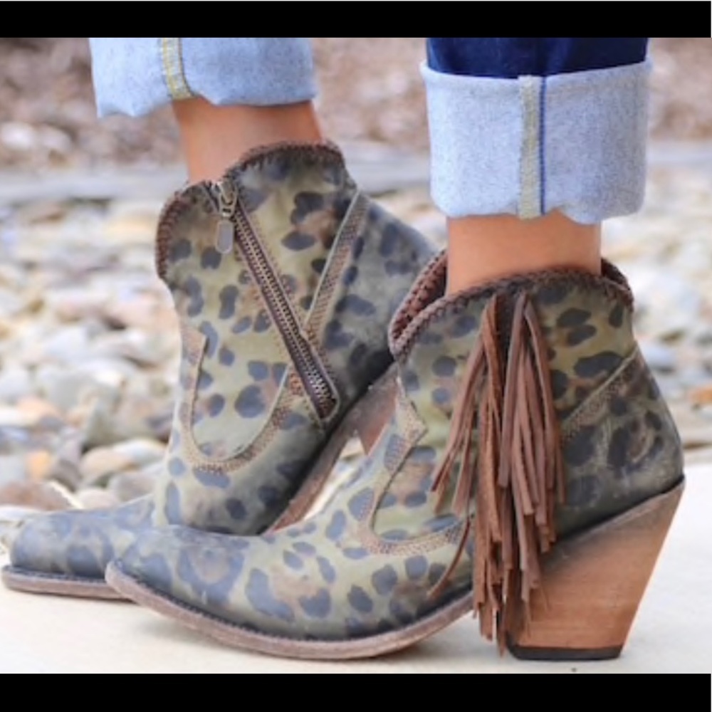 Liberty Black fringe booties 7